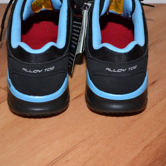 Skechers Work NWT Synergy Sandlot Alloy Toe Black/Teal Lace up Work shoes, 9 - Picture 15 of 15